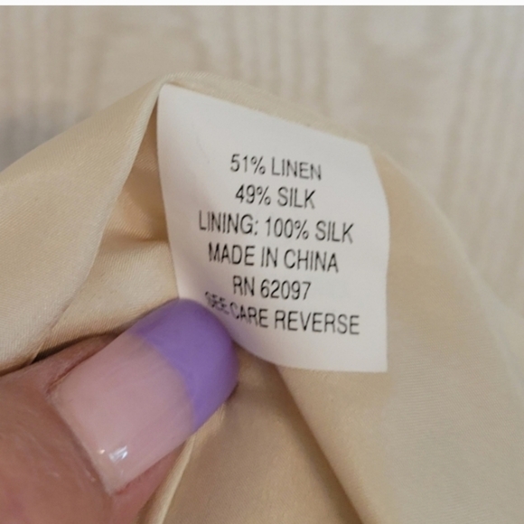 NWT VIVIENNE TAM Linen Silk Dress Size 4 Champaign - Picture 7 of 9